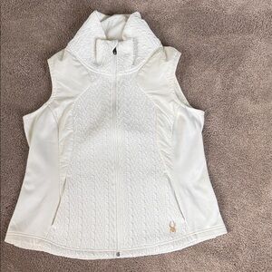 Spyder Women's White Sleeveless Hoodie